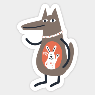 Wolf Yummie Bunny Sticker